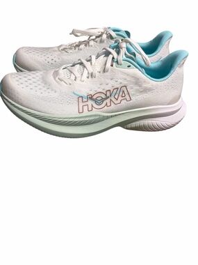 Hoka Women's White & Teal Performance Running Sneakers